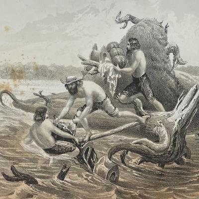 Sarony, Major & Knapp Lith, Crossing The Hellgate  River May 5th, 1854