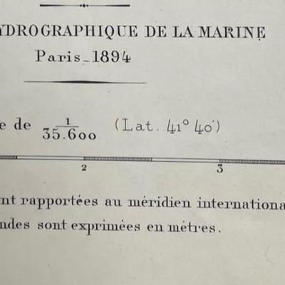 DE LA POINTE DE SENETOSE  AU CAP MURO / GOLFE DE VALINCO Carte levee en 1885