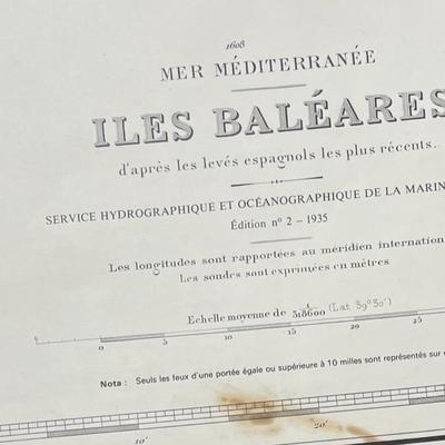 MER MEDITERRANEE/ ILES BALEARES/  SERVICE HYDROGRAPHQUE ET OCEANOGRAPHIQUE DE LA MARINE - PARIS/