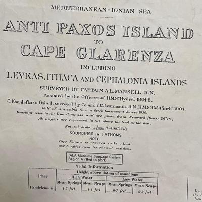 MEDITERRANEAN / IONIAN SEA/ ANTI PAXOS IRELAND TO CAPE GLARENZA Including LEVKAS, ITHACA AND