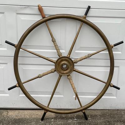 Large antique Nautical Steering Wheel/ Heavy #1