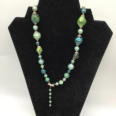Green and blue fashion Necklace