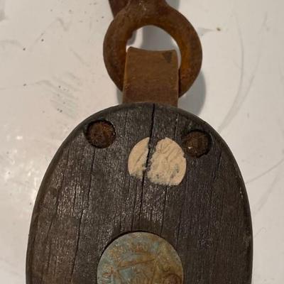 Maritime Wood Block Tackle Pulley/ MADESCO PRODUCT/EASTON PENNSYLVANIA