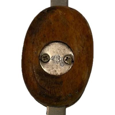 Maritime Wood Block Tackle Pulley / Marked A & B