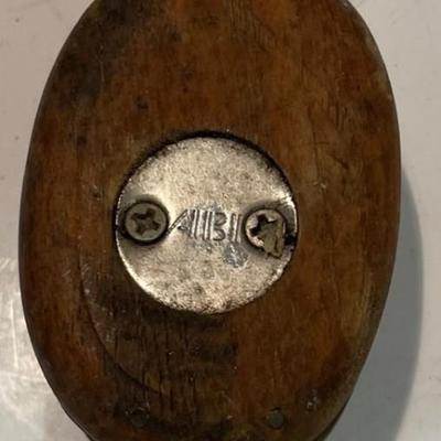 Maritime Wood Block Tackle Pulley / Marked A & B