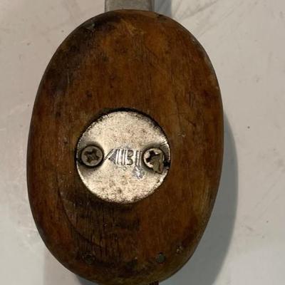 Maritime Wood Block Tackle Pulley / Marked A & B