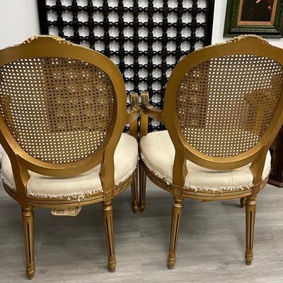 Pair Louis XVI Chairs/ Needs Upholstery