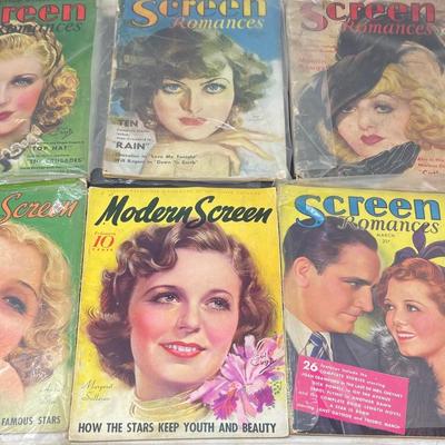 Collection Six Screen Movie Magazines 1930's