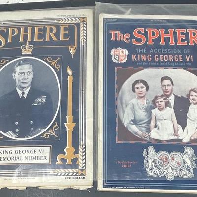 Two Sphere Magazines of King George VI