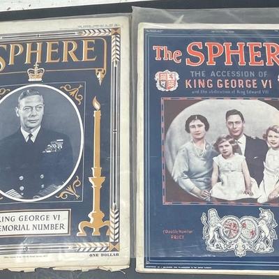 Two Sphere Magazines of King George VI