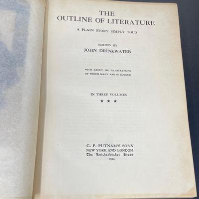 "The Outline of Literature" Third Volume by John Drinkwater 1924