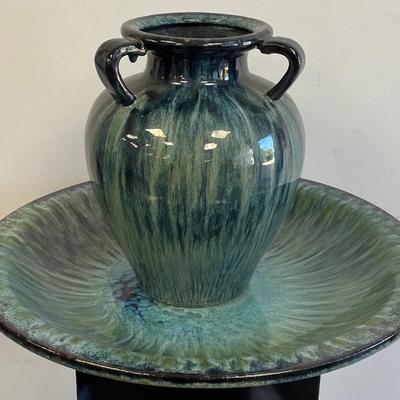 Large Chinese Platter and Twin Handle Vase