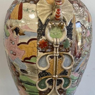 Antique Large Japanese Satzuma Vase
