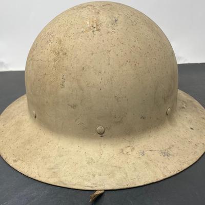 WWII Police Schuylkill County Pottsville Steel Helmet