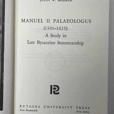 Manuel II Palaeologus, John W. Barker