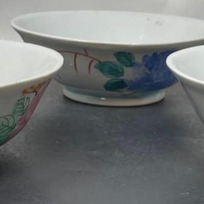 Early 20th Century 3 Chinese Dish Plates
