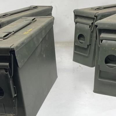 FOUR Vietnam War Era US Military Ammunition box