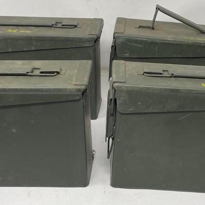 FOUR Vietnam War Era US Military Ammunition box