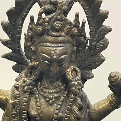 Antique Bronze Hindu God Statue