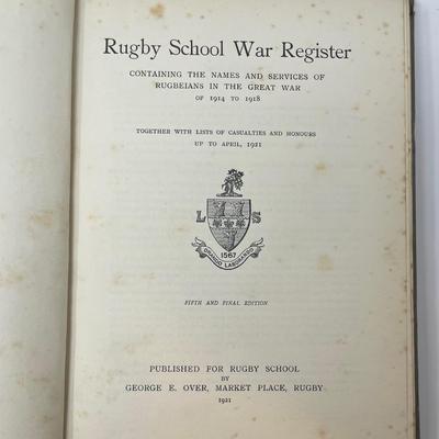 George E Over, Rugby School War Register