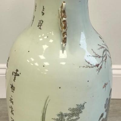 Large Republic Period Chinese Famille Verte Vase