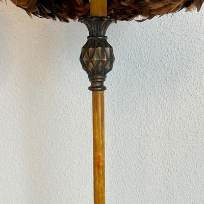 Pair (2) Feathered Table Lamps