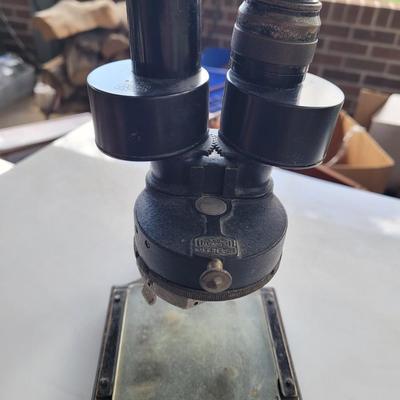 Vintage Spencer Buffalo Iron and brass microscope with original box