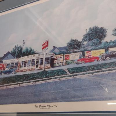 Framed Print of 'The Beacon' Landmark Spartanburg, SC Restuarant Choice B