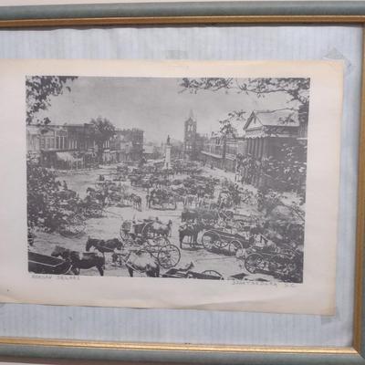 Framed Photo Print of Morgan Square Late 19th Century Spartanburg, SC
