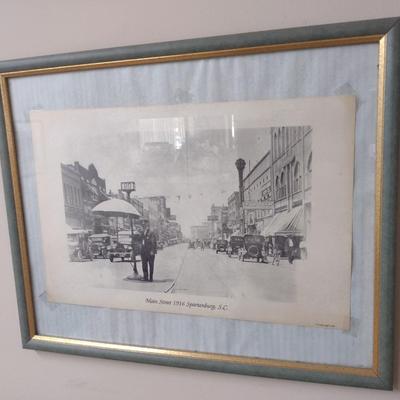 Framed Photo Print 1916 Main Street Spartanburg. SC