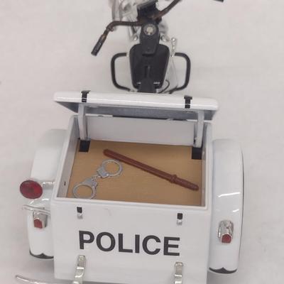 Harley-Davidson 1947 Police Servi-Car Motorcycle Die Cast Coin Bank with Box (#15)