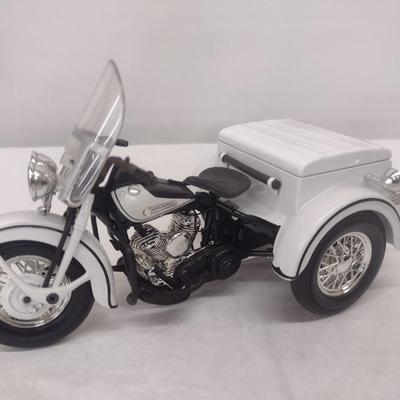 Harley-Davidson 1947 Police Servi-Car Motorcycle Die Cast Coin Bank with Box (#15)