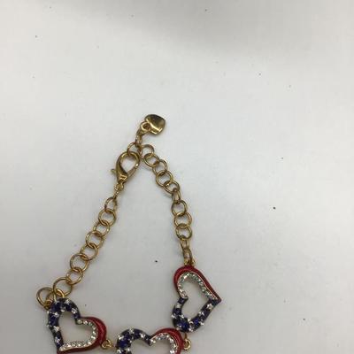 American hearts charm bracelet