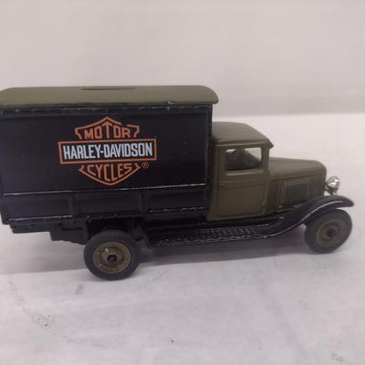 Harley-Davidson 1930 Chevy Delivery Truck Die Cast Coin Bank with Box (#17)
