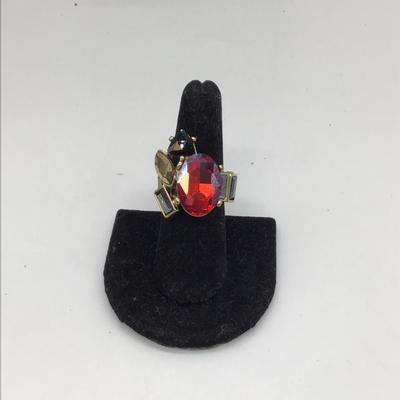 Chicos black and red ring