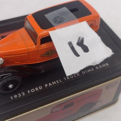 Harley-Davidson 1932 Ford Panel Truck Die Cast Coin Bank with Box (#18)