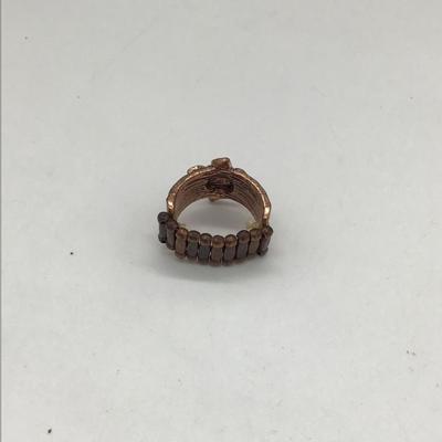Adjustable bronze like flower ring