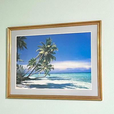 Tropical Beach Front Framed Poster