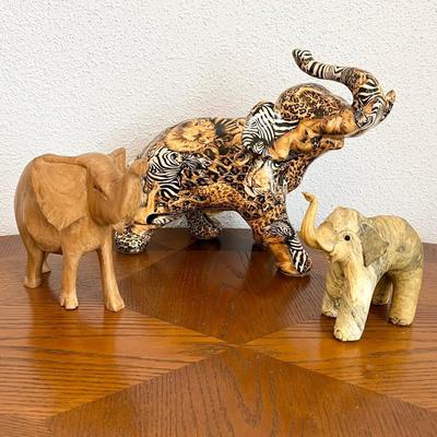 Collection Of Threes (3) Elephants