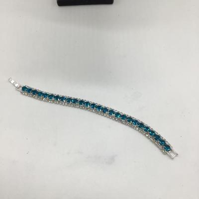 Faux Rhinestone blue bracelet