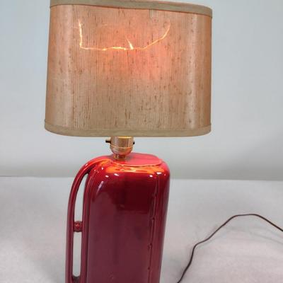 Pair of Glazed Ceramic Lamps with Shades
