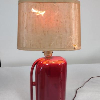 Pair of Glazed Ceramic Lamps with Shades