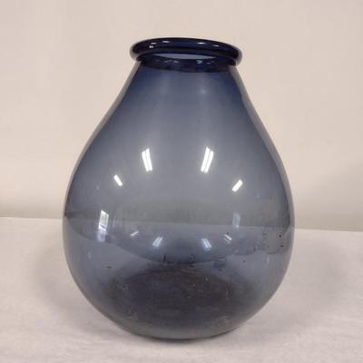 Large, Blown Glass Floor Vase- Approx 15" Tall