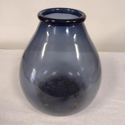 Large, Blown Glass Floor Vase- Approx 15" Tall