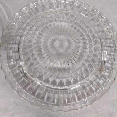 Footed Glass Cake Plate with Glass Dome