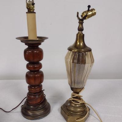 Pair of Lamps with Three Assorted Shades