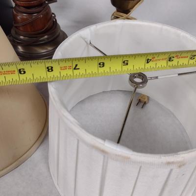 Pair of Lamps with Three Assorted Shades