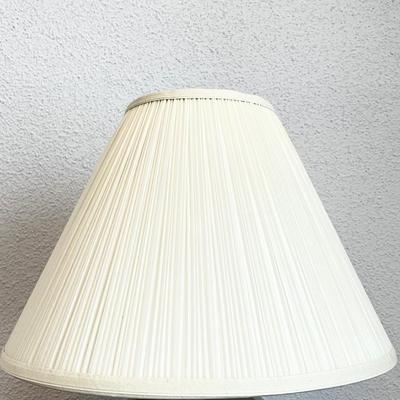 Pair (2) ~ Matching Light Green Iridescent Ceramic Table Lamps