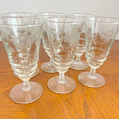 ROCK SHARPE ~ Stemmed Glasses ~ Set Of Six (6)