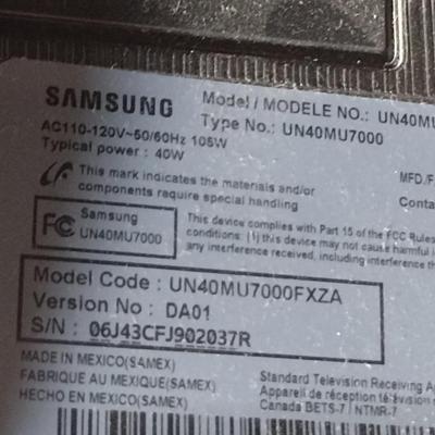 Samsung Flat Screen Television- Approx 39"- Item is in Working Condition